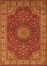 Medallion Orange Traditional Rug, tr28org