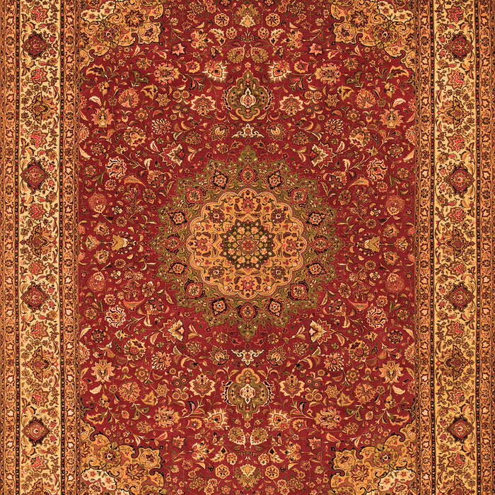 Medallion Orange Traditional Rug, tr28org