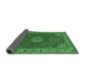 Sideview of Medallion Emerald Green Traditional Rug, tr28emgrn