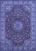 Medallion Blue Traditional Rug, tr28blu