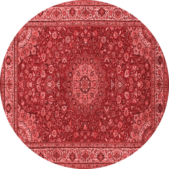 Machine Washable Medallion Red Traditional Rug, wshtr28red