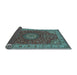 Sideview of Medallion Light Blue Traditional Rug, tr28lblu