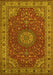 Medallion Yellow Traditional Rug, tr28yw