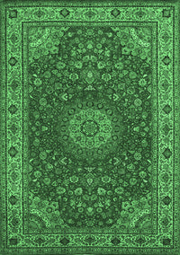 Medallion Emerald Green Traditional Rug, tr28emgrn