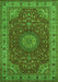 Medallion Green Traditional Rug, tr28grn