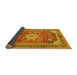 Sideview of Medallion Yellow Traditional Rug, tr2900yw