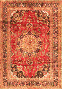 Medallion Orange Traditional Rug, tr2900org