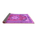 Sideview of Medallion Purple Traditional Rug, tr2900pur