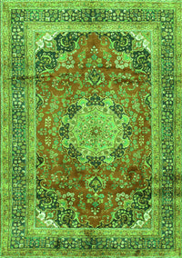 Medallion Green Traditional Rug, tr2900grn