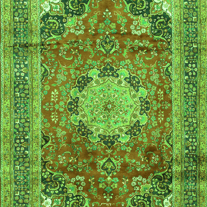 Medallion Green Traditional Rug, tr2900grn