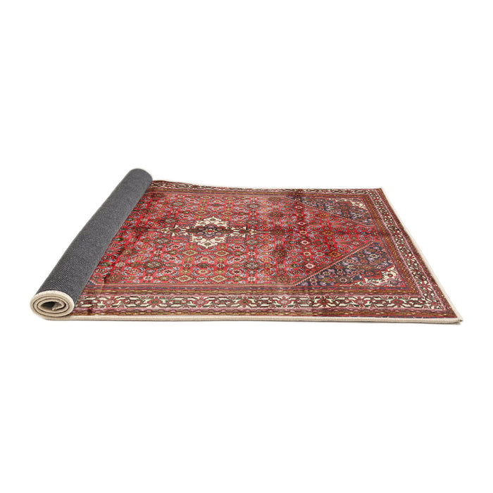 Sideview of Traditional Light Copper Gold Persian Rug, tr2901
