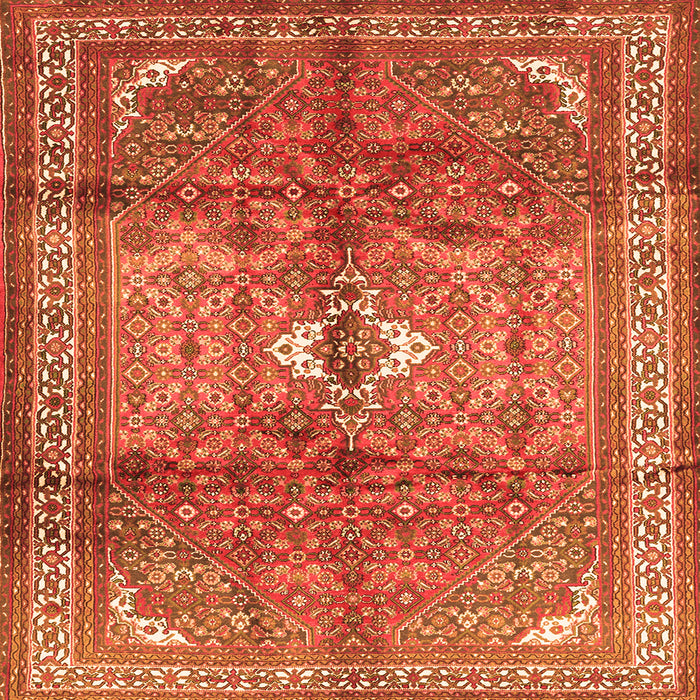 Serging Thickness of Persian Orange Traditional Rug, tr2901org