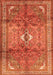 Serging Thickness of Machine Washable Persian Orange Traditional Area Rugs, wshtr2901org