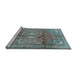 Sideview of Machine Washable Persian Light Blue Traditional Rug, wshtr2901lblu