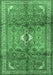 Machine Washable Persian Emerald Green Traditional Area Rugs, wshtr2901emgrn