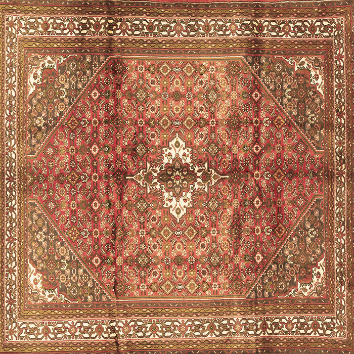 Square Machine Washable Persian Brown Traditional Rug, wshtr2901brn