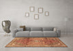 Machine Washable Persian Brown Traditional Rug in a Living Room,, wshtr2901brn