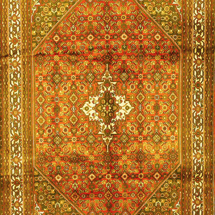 Machine Washable Persian Yellow Traditional Rug, wshtr2901yw