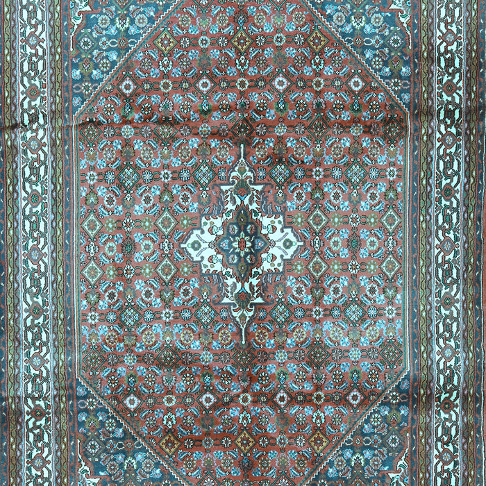 Machine Washable Persian Light Blue Traditional Rug, wshtr2901lblu