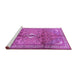 Sideview of Machine Washable Persian Purple Traditional Area Rugs, wshtr2901pur