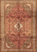 Machine Washable Persian Brown Traditional Rug, wshtr2901brn