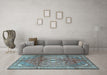 Machine Washable Persian Light Blue Traditional Rug in a Living Room, wshtr2901lblu