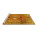 Sideview of Machine Washable Persian Yellow Traditional Rug, wshtr2901yw