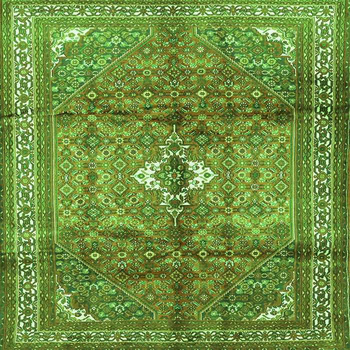 Serging Thickness of Persian Green Traditional Rug, tr2901grn