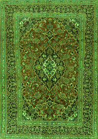 Medallion Green Traditional Rug, tr2902grn