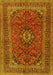 Medallion Yellow Traditional Rug, tr2902yw