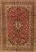 Medallion Brown Traditional Rug, tr2902brn