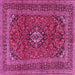 Square Medallion Pink Traditional Rug, tr2902pnk