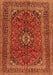 Medallion Orange Traditional Rug, tr2902org