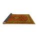 Sideview of Medallion Yellow Traditional Rug, tr2902yw