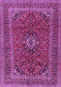 Medallion Purple Traditional Rug, tr2902pur