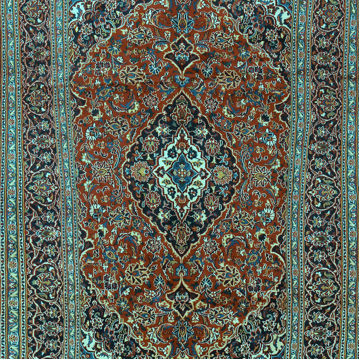 Medallion Light Blue Traditional Rug, tr2902lblu
