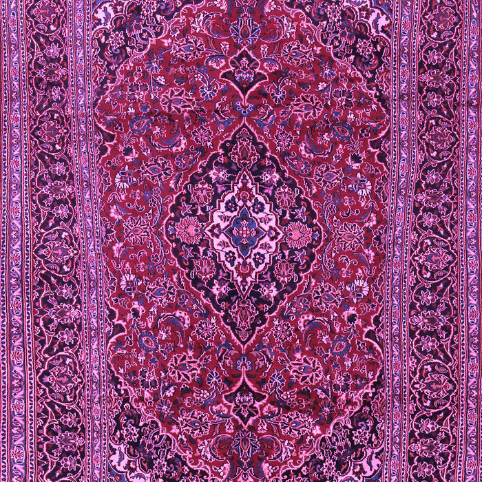 Machine Washable Medallion Purple Traditional Area Rugs, wshtr2902pur