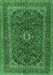 Medallion Emerald Green Traditional Rug, tr2902emgrn