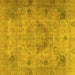 Square Persian Yellow Traditional Rug, tr2903yw