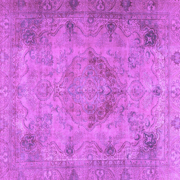 Square Machine Washable Persian Purple Traditional Area Rugs, wshtr2903pur