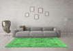 Machine Washable Persian Emerald Green Traditional Area Rugs in a Living Room,, wshtr2903emgrn