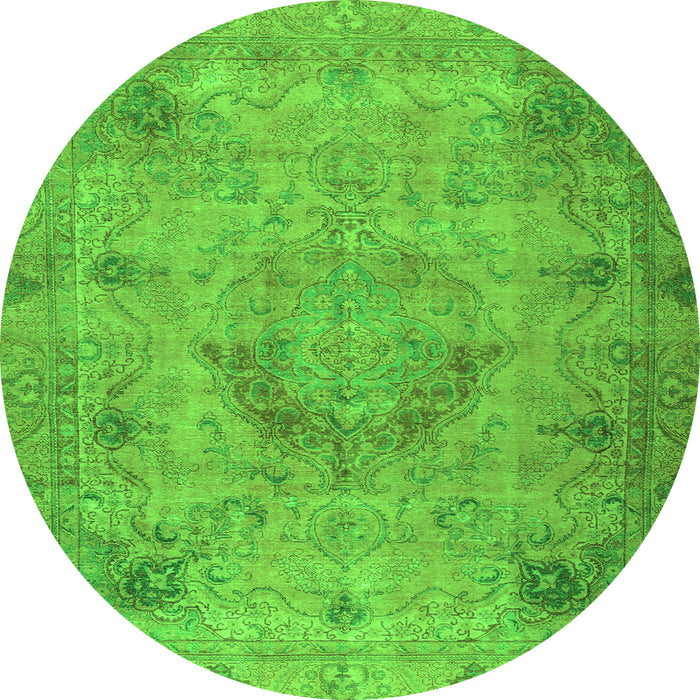 Square Persian Green Traditional Rug, tr2903grn