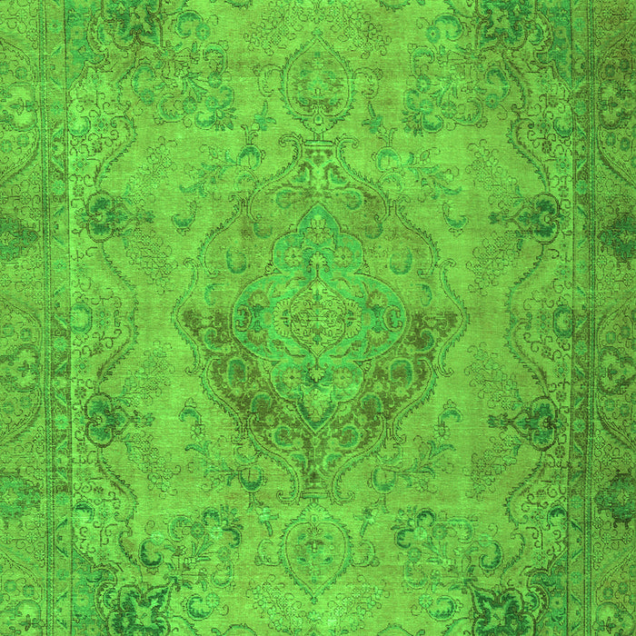 Serging Thickness of Machine Washable Persian Green Traditional Area Rugs, wshtr2903grn