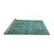 Sideview of Machine Washable Persian Light Blue Traditional Rug, wshtr2903lblu