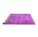 Sideview of Machine Washable Persian Purple Traditional Area Rugs, wshtr2903pur