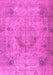 Machine Washable Persian Pink Traditional Rug, wshtr2903pnk