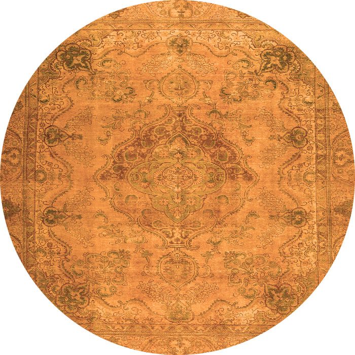 Machine Washable Persian Orange Traditional Area Rugs, wshtr2903org