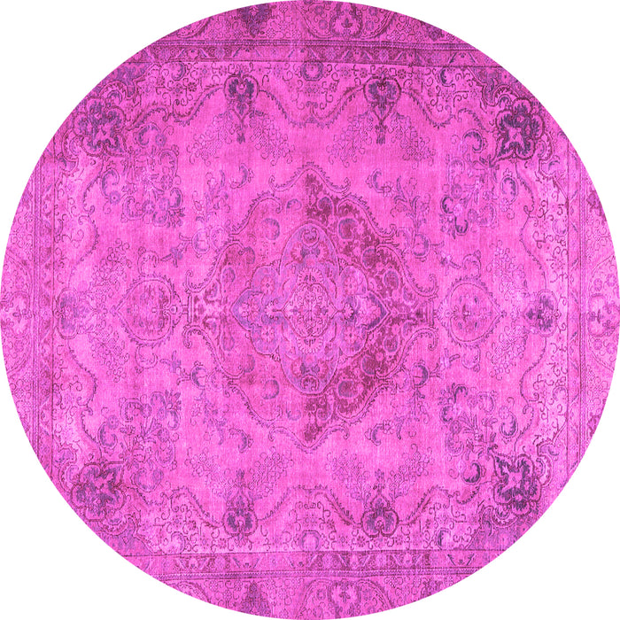 Round Persian Pink Traditional Rug, tr2903pnk