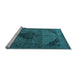 Sideview of Machine Washable Persian Light Blue Traditional Rug, wshtr2904lblu