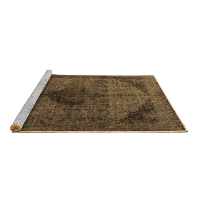 Sideview of Machine Washable Persian Brown Traditional Rug, wshtr2904brn